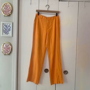 Orange Linen LRL Trousers Size 10